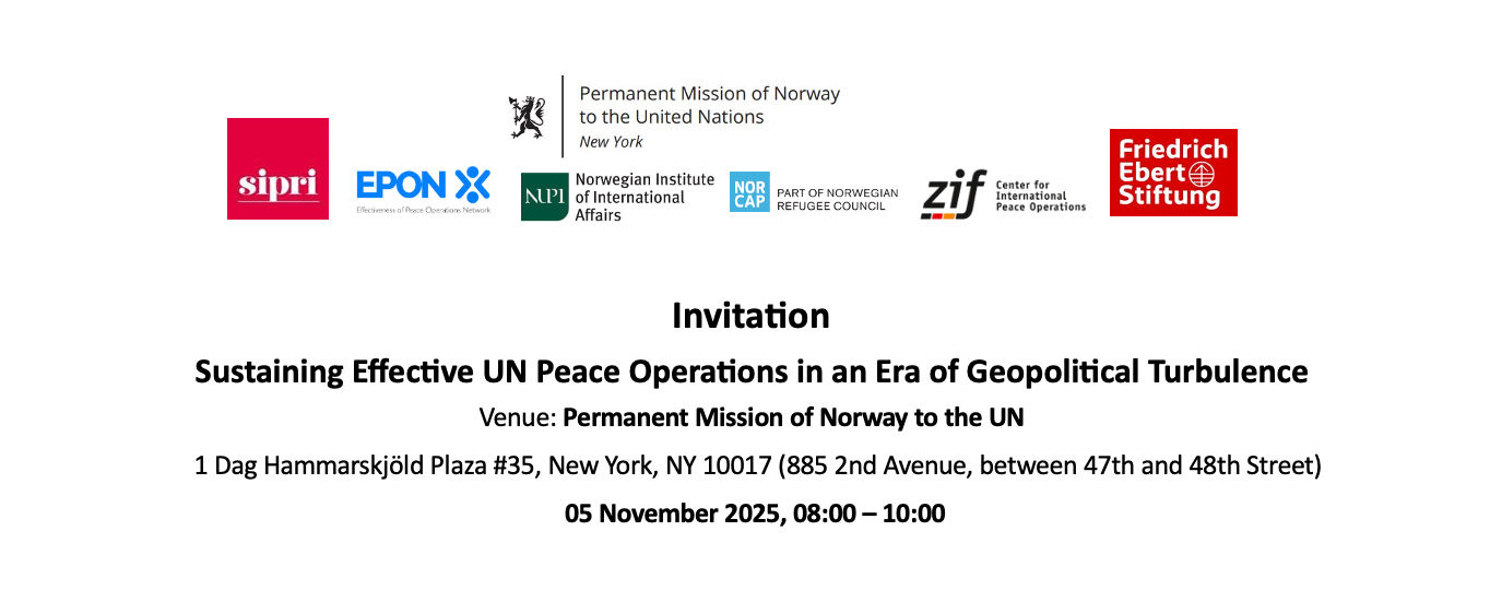 Sustaining Effective UN Peace Operations in an Era of Geopolitical Turbulence